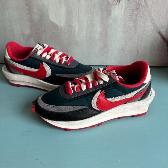Nike LD Waffle Sacai Undercover Sneaker Midnight Spruce University Red Size 6 main image 9